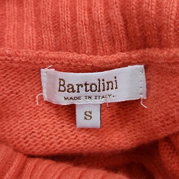 Bartolini Coral/Orange Long Sleeve Turtleneck Wool Cashmere Blend Size SM Italy - Picture 6 of 8